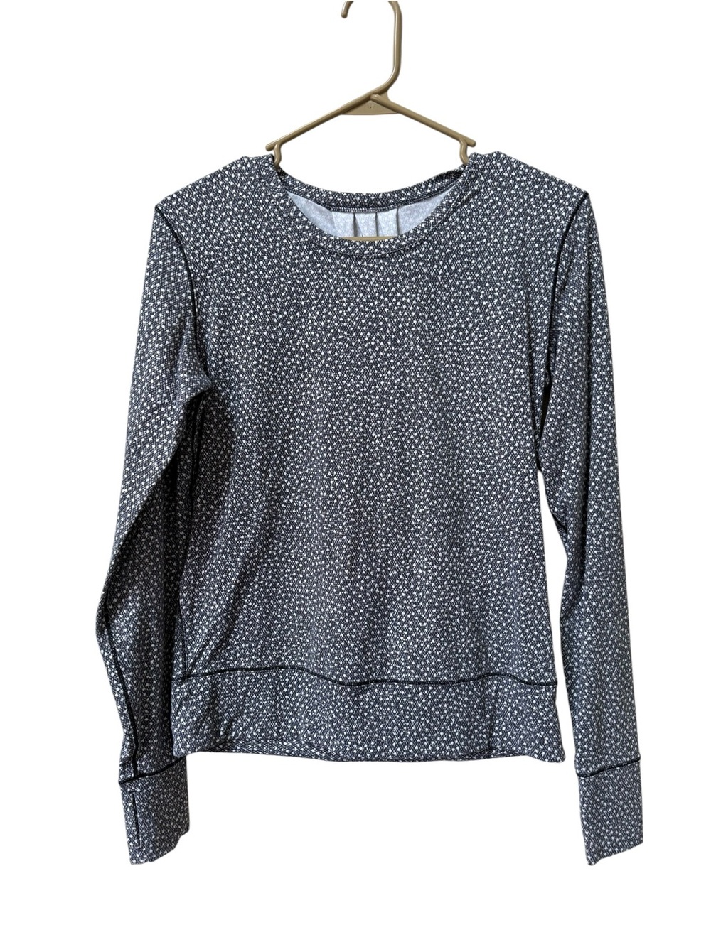 Lululemon Rush Hour Women's Long Sleeve Crewneck black and white print size 4